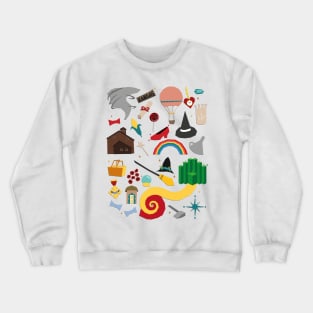 Wizard of Oz paper cut illustration Crewneck Sweatshirt